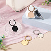 4Pcs 4 Styles Stainless Steel Keychains KEYC-TA0004-81B-6