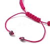 Adjustable Synthetic Dyed Turquoise & Magnesite Braided Bead Bracelets BJEW-JB10603-02-4