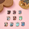 30Pcs 10 Styles Printed Alloy Pendants PALLOY-CJ0002-57-5