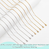  20Pcs 2 Colors 304 Stainless Steel Cable Chain Necklaces Set MAK-NB0001-23-4