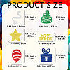 300Pcs 6 Styles Glitter Powder Paper Confetti DIY-WH20165-003-2