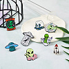 Sparkeads 8pcs 8 style Alien Theme Enamel Pins JEWB-SK0001-01-12