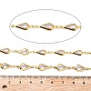 Brass Glass Teardrop Link Chains CHC-R001-04G-05-2