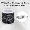 10M 304 Stainless Steel Paperclip Chains CHS-SC0001-11-2