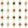 20Pcs 10 Colors 304 Stainless Steel Rhinestone Links/Connectors STAS-YW0010-11-1