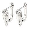 SHEGRACE Brass Micro Pave Cubic Zirconia Hoop Earring Findings XGRQ79313-940P-1