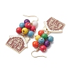 Alloy Enamel Dangle Earrings EJEW-TA00435-4