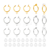 Unicraftale 24Pcs 3 Colors Brass Clip-on Hoop Earring Findings KK-UN0001-97-1