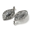 Natural Snowflake Obsidian Pendants G-Q158-02A-2