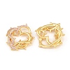 Brass Micro Pave Clear Cubic Zirconia Pendants CU-CBA5CB0-08G-2