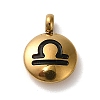 304 Stainless Steel Black Enamel Charms LS-STAS-R009-02G-11-1