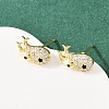 Brass Micro Pave Cubic Zirconia Pendant & Stud Earrings Sets for Women SJEW-F227-01E-G-4