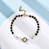 304 Stainless Steel Beaded Bracelets for Women BJEW-Z099-01G-2