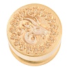 Golden Tone Round Wax Seal Brass Stamp Heads AJEW-S087-02G-05-2