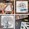 Large Plastic Reusable Drawing Painting Stencils Templates DIY-WH0202-438-4