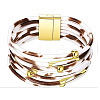 Imitation PU Leather Cord Multi-strand Bracelets for Women Girl WG4D46A-17-1