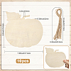 Thanksgiving Day Theme Unfinished Wood Pendant Decorations HJEW-WH20003-47D-2