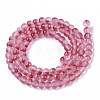 Frosted Spray Painted Glass Beads Strands GLAA-N035-03A-C04-2