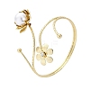 Lotus Alloy Arm Cuff Bangles for Girl Women LS-AJEW-A063-01J-G-4