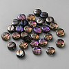 Transparent Electroplated UV Plating Glass Beads GLAA-TAC0024-12D-I-1
