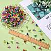 200Pcs 10 Colors Crackle Glass Pendants PALLOY-SW0018-02-3