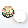 Yoga Theme Glass Cabochons X-GGLA-L011-25mm-23-2