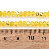 Electroplate Transparent Glass Beads Strands EGLA-A046-01A-19-4