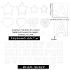 BENECREAT 5 Style Transparent Acrylic Rhinestone Template DIY-BC0012-87-2