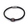 Unisex Leather Cord Bracelets BJEW-JB04799-M-2
