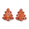 Christmas Tree Polymer Clay Rhinestone Beads CLAY-NH0001-14I-1