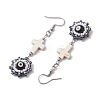 Glass Seed Beads Dangle Earrings EJEW-MZ00219-05-4