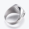 304 Stainless Steel Wide Band Rings RJEW-G092-33AG-23mm-2
