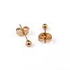 304 Stainless Steel Ball Stud Earrings EJEW-5558-3mm-G-1