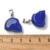 Dyed Natural White Jade Pendants G-Z067-02P-09-4