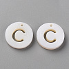 Natural Freshwater Shell Pendants LS-SHEL-Q311-008C-1