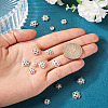16Pcs 8 Styles Brass Micro Pave Cubic Zirconia Bead Caps ZIRC-TA0001-23S-7