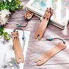 DELORIGIN 4Pcs 4 Styles Wood Bookmarks AJEW-DR0001-35-4