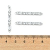 SHEGRACE Brass Pave Clear Cubic Zirconia Connector Charms XGRQ3P287-641P-3