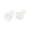 304 Stainless Steel Ear Stud Findings STAS-O119-14A-S-1