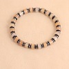 Vintage Natural Carnelian & Synthetic Non-magnetic Hematite Beads Stretch Bracelets for Women Men UH5548-3-1