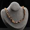 Natural Mookaite Chip Beaded Necklaces for Men Women NJEW-G159-01K-3