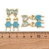 Brass Micro Pave Cubic Zirconia Pendants KK-D390-23G-3