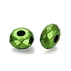 UV Plating Iridescent Transparent Acrylic European Beads OACR-E033-22-07-2