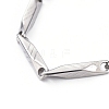 Unisex 304 Stainless Steel Bar Link Chain Bracelets BJEW-E372-10-3