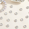 120Pcs Brass Rhinestone Spacer Beads RB-PA0001-03S-02-7