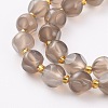 Natural Grey Agate Beads Strands G-A030-B32-8mm-3