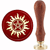 Brass Wax Seal Stamp with Handle AJEW-WH0184-0512-1