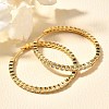 Rack Plating Brass Micro Pave Clear Cubic Zirconia Hoop Earrings for Women EJEW-C125-17B-G-2