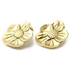 Ion Plating(IP) 304 Stainless Steel Flower Stud Earrings EJEW-I312-11G-1