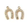304 Stainless Steel Rhinestone Pendants Ion Plating(IP) STAS-V015-12G-1